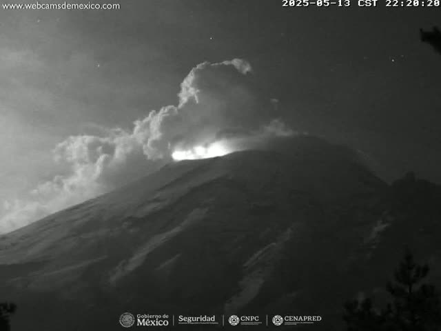 Volcán Popocatepetl Volcano from Tlamacas Live Cam  - San Nicolas de los Ranchos, Puebla, Mexico
