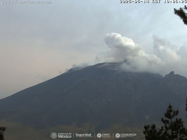 Volcán Popocatepetl Volcano from Tlamacas Live Cam  - San Nicolas de los Ranchos, Puebla, Mexico