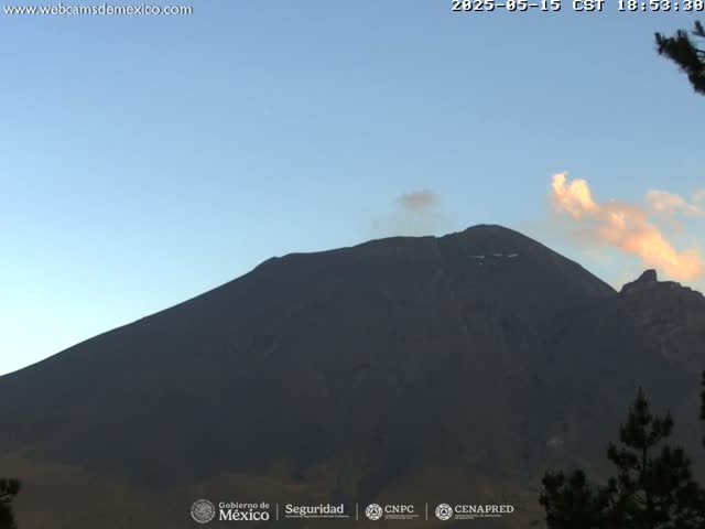 Volcán Popocatepetl Volcano from Tlamacas Live Cam  - San Nicolas de los Ranchos, Puebla, Mexico
