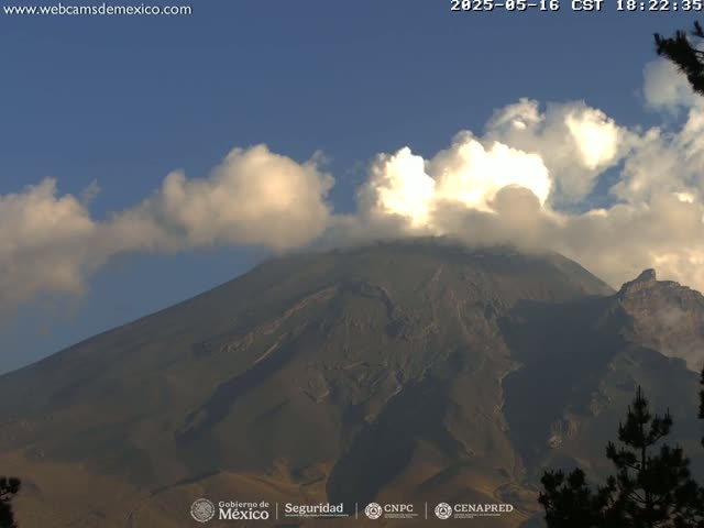 Volcán Popocatepetl Volcano from Tlamacas Live Cam  - San Nicolas de los Ranchos, Puebla, Mexico