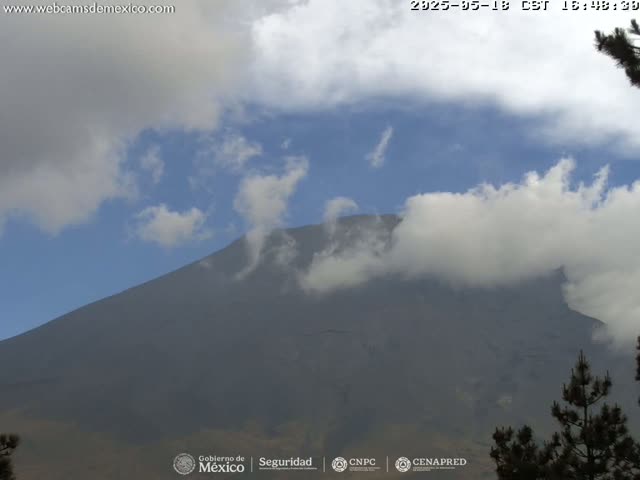 Volcán Popocatepetl Volcano from Tlamacas Live Cam  - San Nicolas de los Ranchos, Puebla, Mexico
