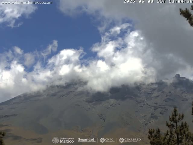 Volcán Popocatepetl Volcano from Tlamacas Live Cam  - San Nicolas de los Ranchos, Puebla, Mexico