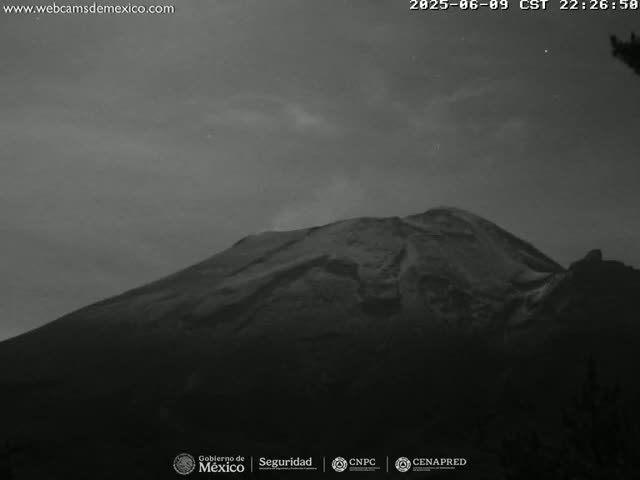 Volcán Popocatepetl Volcano from Tlamacas Live Cam  - San Nicolas de los Ranchos, Puebla, Mexico