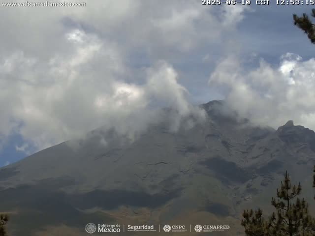 Volcán Popocatepetl Volcano from Tlamacas Live Cam  - San Nicolas de los Ranchos, Puebla, Mexico