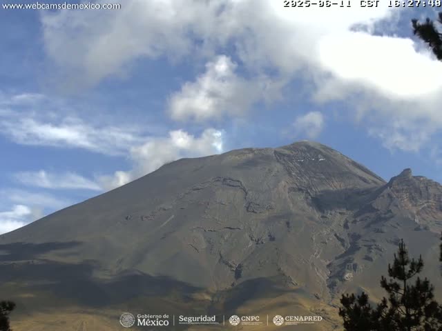 Volcán Popocatepetl Volcano from Tlamacas Live Cam  - San Nicolas de los Ranchos, Puebla, Mexico