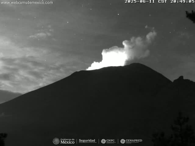 Volcán Popocatepetl Volcano from Tlamacas Live Cam  - San Nicolas de los Ranchos, Puebla, Mexico