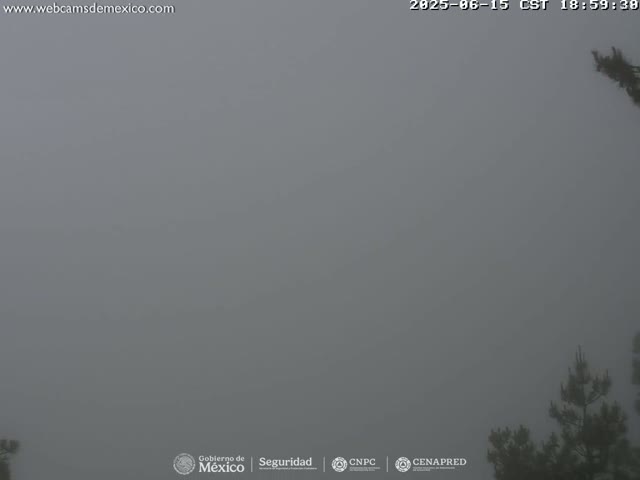 Volcán Popocatepetl Volcano from Tlamacas Live Cam  - San Nicolas de los Ranchos, Puebla, Mexico