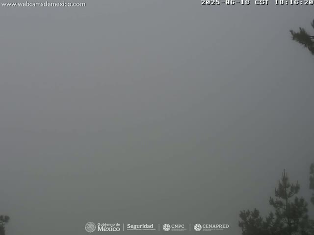 Volcán Popocatepetl Volcano from Tlamacas Live Cam  - San Nicolas de los Ranchos, Puebla, Mexico