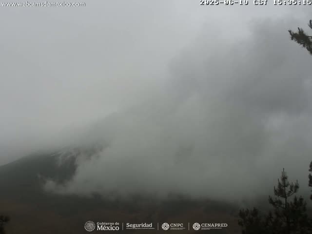 Volcán Popocatepetl Volcano from Tlamacas Live Cam  - San Nicolas de los Ranchos, Puebla, Mexico
