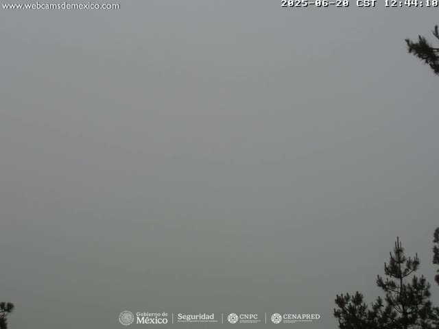Volcán Popocatepetl Volcano from Tlamacas Live Cam  - San Nicolas de los Ranchos, Puebla, Mexico