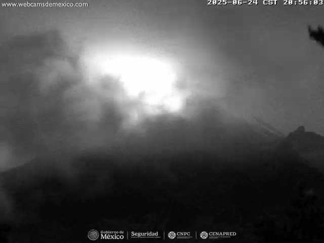 Volcán Popocatepetl Volcano from Tlamacas Live Cam  - San Nicolas de los Ranchos, Puebla, Mexico