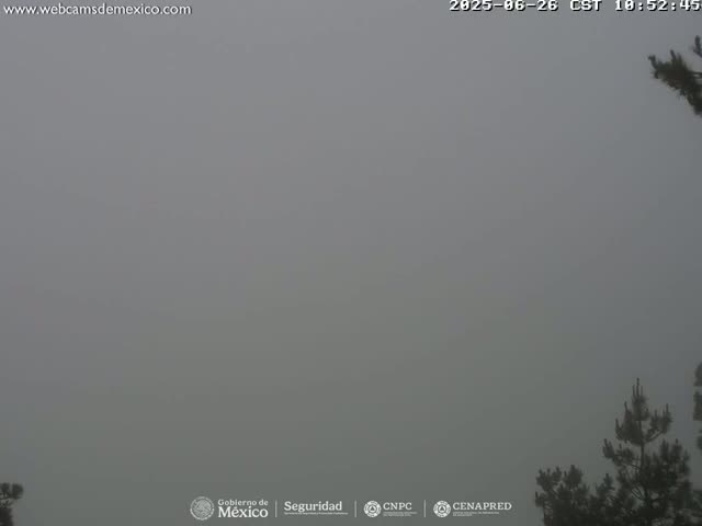 Volcán Popocatepetl Volcano from Tlamacas Live Cam  - San Nicolas de los Ranchos, Puebla, Mexico