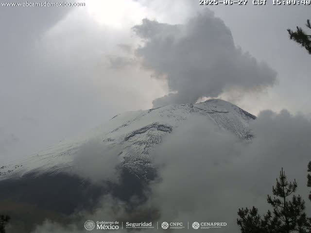 Volcán Popocatepetl Volcano from Tlamacas Live Cam  - San Nicolas de los Ranchos, Puebla, Mexico