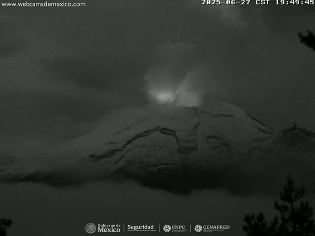Volcán Popocatepetl Volcano from Tlamacas Live Cam  - San Nicolas de los Ranchos, Puebla, Mexico