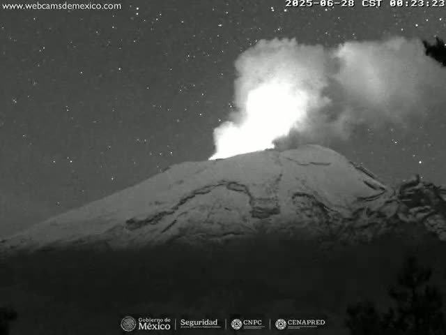 Volcán Popocatepetl Volcano from Tlamacas Live Cam  - San Nicolas de los Ranchos, Puebla, Mexico