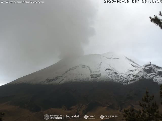 Volcán Popocatepetl Volcano from Tlamacas Live Cam  - San Nicolas de los Ranchos, Puebla, Mexico