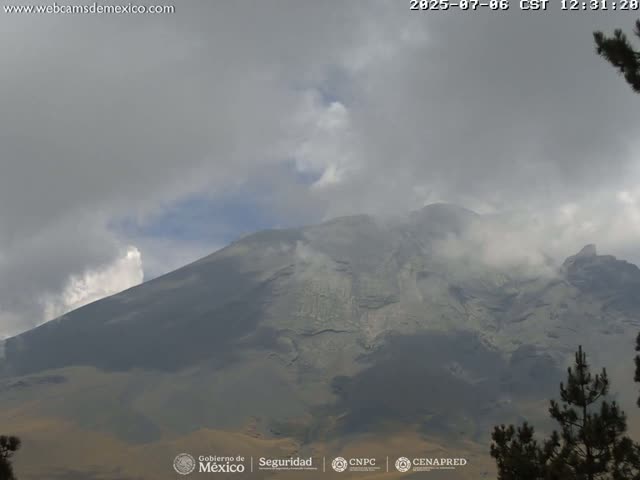 Volcán Popocatepetl Volcano from Tlamacas Live Cam  - San Nicolas de los Ranchos, Puebla, Mexico