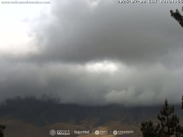 Volcán Popocatepetl Volcano from Tlamacas Live Cam  - San Nicolas de los Ranchos, Puebla, Mexico