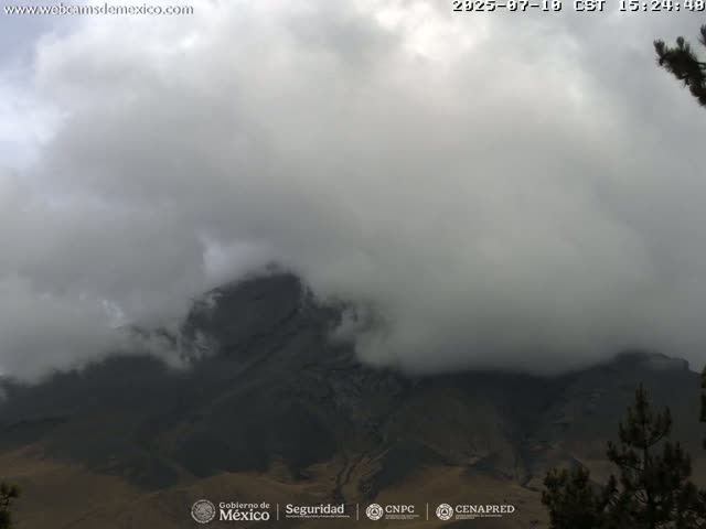 Volcán Popocatepetl Volcano from Tlamacas Live Cam  - San Nicolas de los Ranchos, Puebla, Mexico