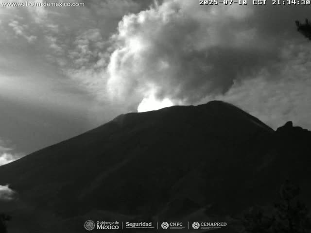 Volcán Popocatepetl Volcano from Tlamacas Live Cam  - San Nicolas de los Ranchos, Puebla, Mexico