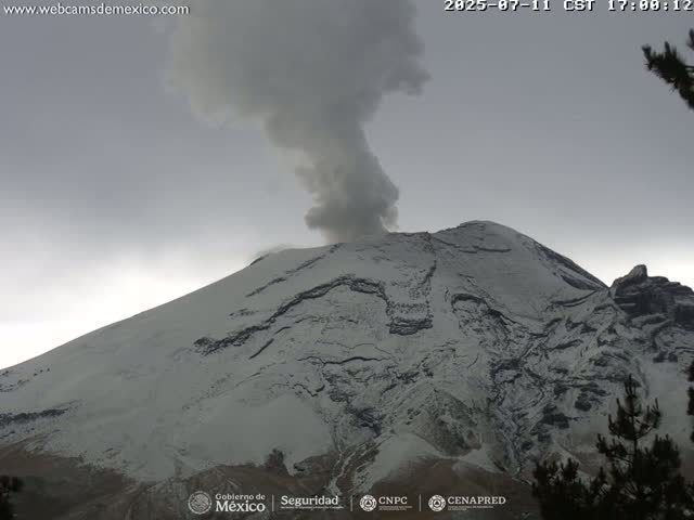 Volcán Popocatepetl Volcano from Tlamacas Live Cam  - San Nicolas de los Ranchos, Puebla, Mexico
