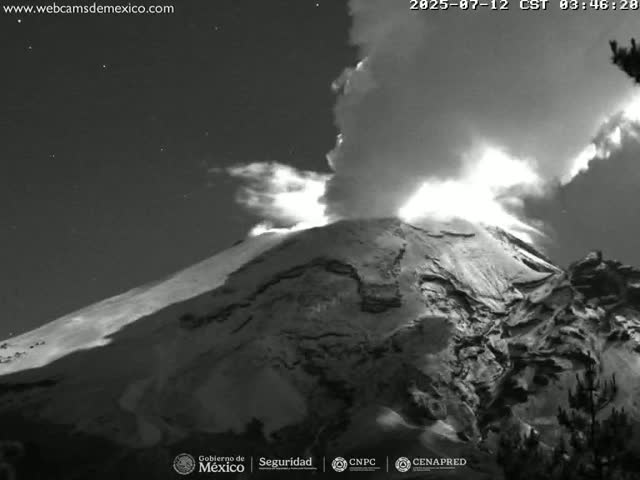 Volcán Popocatepetl Volcano from Tlamacas Live Cam  - San Nicolas de los Ranchos, Puebla, Mexico