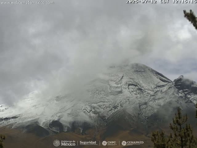 Volcán Popocatepetl Volcano from Tlamacas Live Cam  - San Nicolas de los Ranchos, Puebla, Mexico