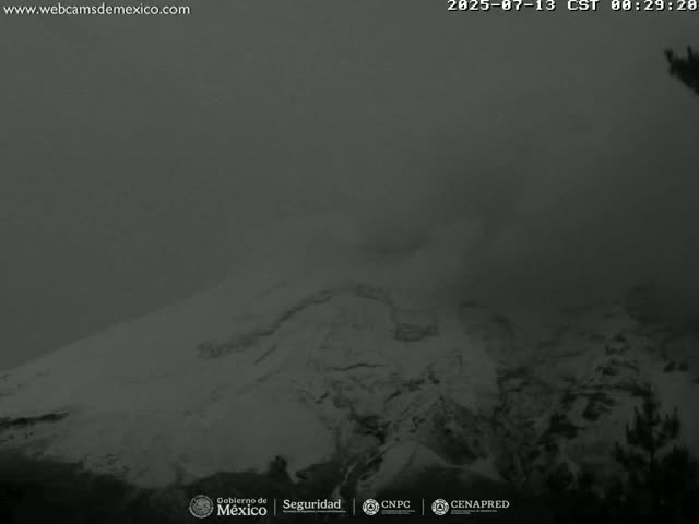 Volcán Popocatepetl Volcano from Tlamacas Live Cam  - San Nicolas de los Ranchos, Puebla, Mexico