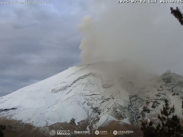 Volcán Popocatepetl Volcano from Tlamacas Live Cam  - San Nicolas de los Ranchos, Puebla, Mexico