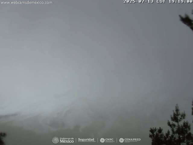 Volcán Popocatepetl Volcano from Tlamacas Live Cam  - San Nicolas de los Ranchos, Puebla, Mexico