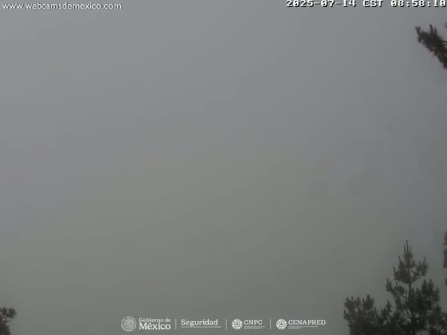 Volcán Popocatepetl Volcano from Tlamacas Live Cam  - San Nicolas de los Ranchos, Puebla, Mexico
