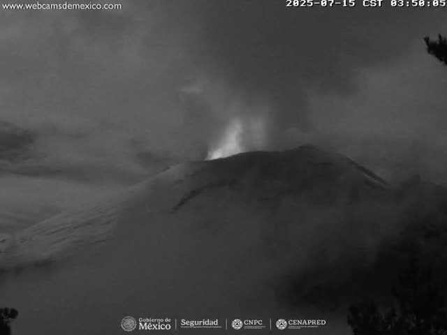 Volcán Popocatepetl Volcano from Tlamacas Live Cam  - San Nicolas de los Ranchos, Puebla, Mexico