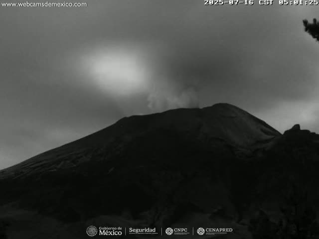Volcán Popocatepetl Volcano from Tlamacas Live Cam  - San Nicolas de los Ranchos, Puebla, Mexico