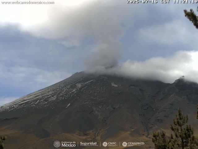 Volcán Popocatepetl Volcano from Tlamacas Live Cam  - San Nicolas de los Ranchos, Puebla, Mexico