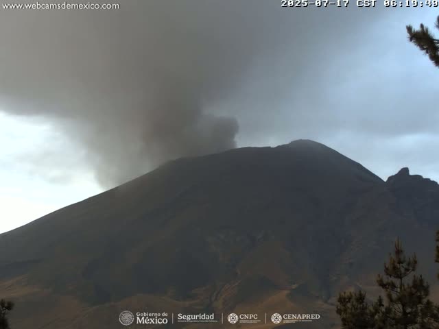 Volcán Popocatepetl Volcano from Tlamacas Live Cam  - San Nicolas de los Ranchos, Puebla, Mexico