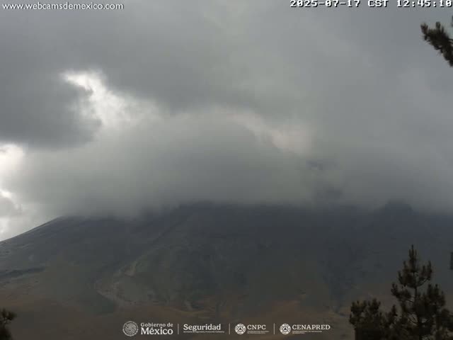 Volcán Popocatepetl Volcano from Tlamacas Live Cam  - San Nicolas de los Ranchos, Puebla, Mexico