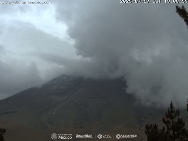 Volcán Popocatepetl Volcano from Tlamacas Live Cam  - San Nicolas de los Ranchos, Puebla, Mexico