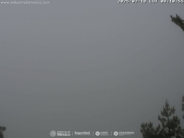 Volcán Popocatepetl Volcano from Tlamacas Live Cam  - San Nicolas de los Ranchos, Puebla, Mexico