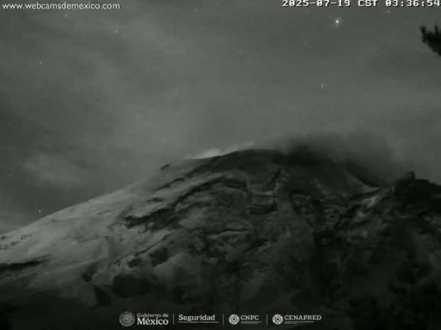 Volcán Popocatepetl Volcano from Tlamacas Live Cam  - San Nicolas de los Ranchos, Puebla, Mexico