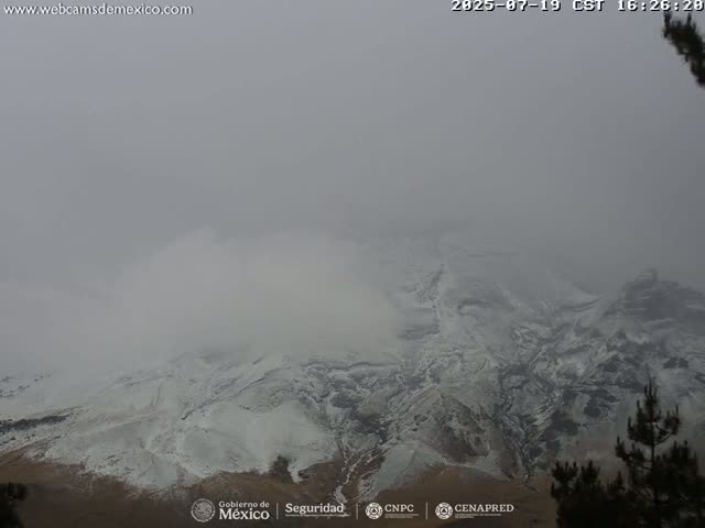 Volcán Popocatepetl Volcano from Tlamacas Live Cam  - San Nicolas de los Ranchos, Puebla, Mexico
