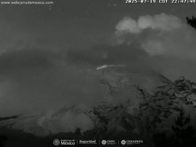 Volcán Popocatepetl Volcano from Tlamacas Live Cam  - San Nicolas de los Ranchos, Puebla, Mexico