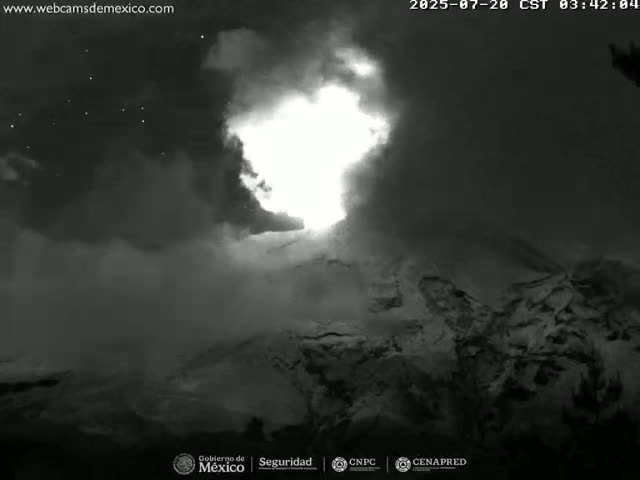 Volcán Popocatepetl Volcano from Tlamacas Live Cam  - San Nicolas de los Ranchos, Puebla, Mexico
