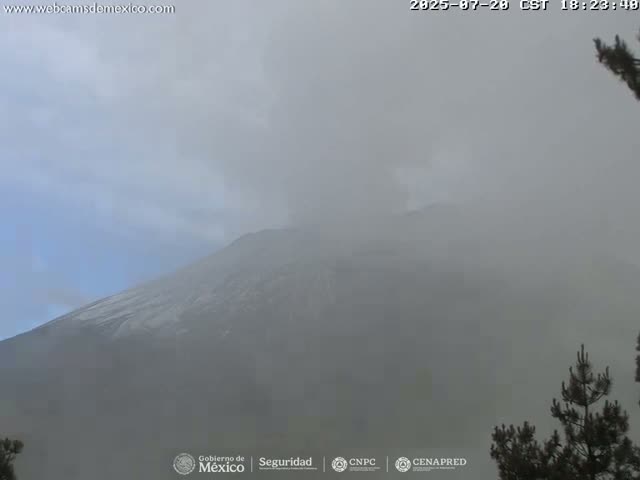 Volcán Popocatepetl Volcano from Tlamacas Live Cam  - San Nicolas de los Ranchos, Puebla, Mexico