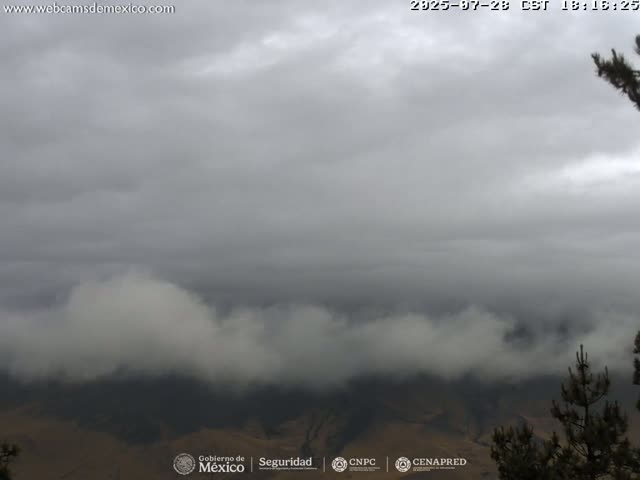Volcán Popocatepetl Volcano from Tlamacas Live Cam  - San Nicolas de los Ranchos, Puebla, Mexico