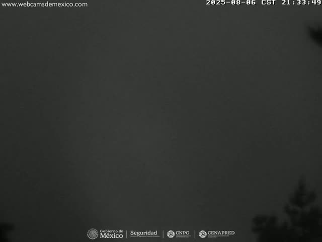 Volcán Popocatepetl Volcano from Tlamacas Live Cam  - San Nicolas de los Ranchos, Puebla, Mexico