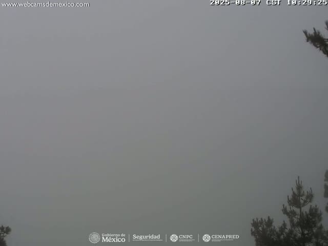 Volcán Popocatepetl Volcano from Tlamacas Live Cam  - San Nicolas de los Ranchos, Puebla, Mexico