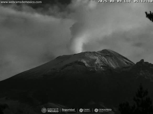Volcán Popocatepetl Volcano from Tlamacas Live Cam  - San Nicolas de los Ranchos, Puebla, Mexico