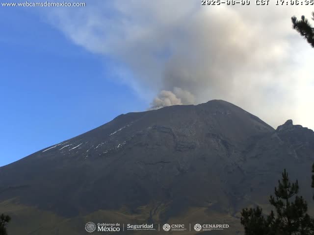 Volcán Popocatepetl Volcano from Tlamacas Live Cam  - San Nicolas de los Ranchos, Puebla, Mexico