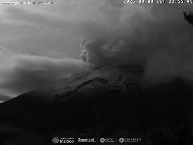 Volcán Popocatepetl Volcano from Tlamacas Live Cam  - San Nicolas de los Ranchos, Puebla, Mexico