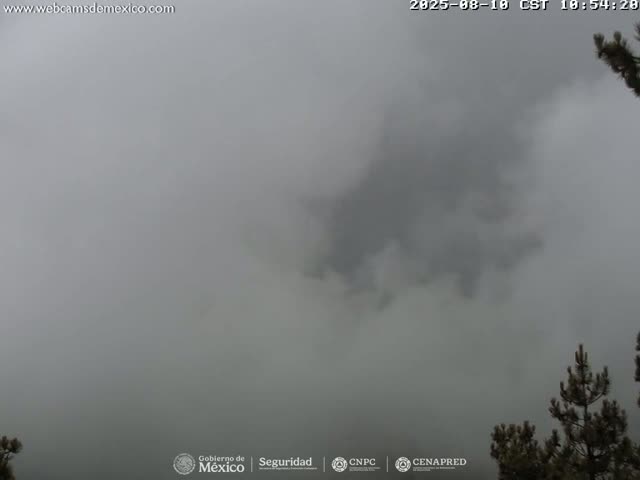 Volcán Popocatepetl Volcano from Tlamacas Live Cam  - San Nicolas de los Ranchos, Puebla, Mexico